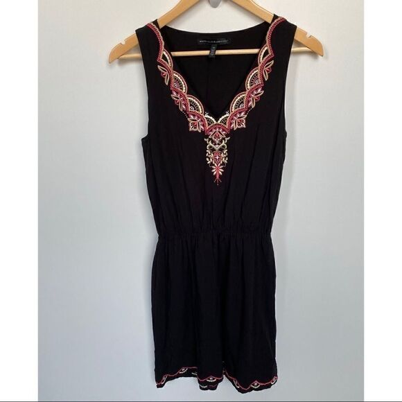 White House Black Market Black Embroidered Dress - Picture 1 of 8